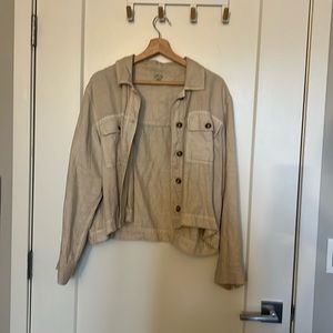 Tan cropped light jacket